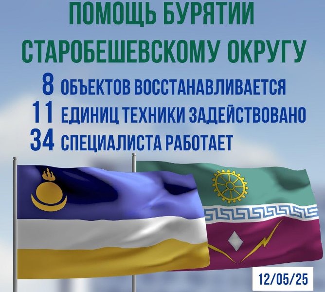 Бурятия продолжает восстановление Старобешевского округа.
