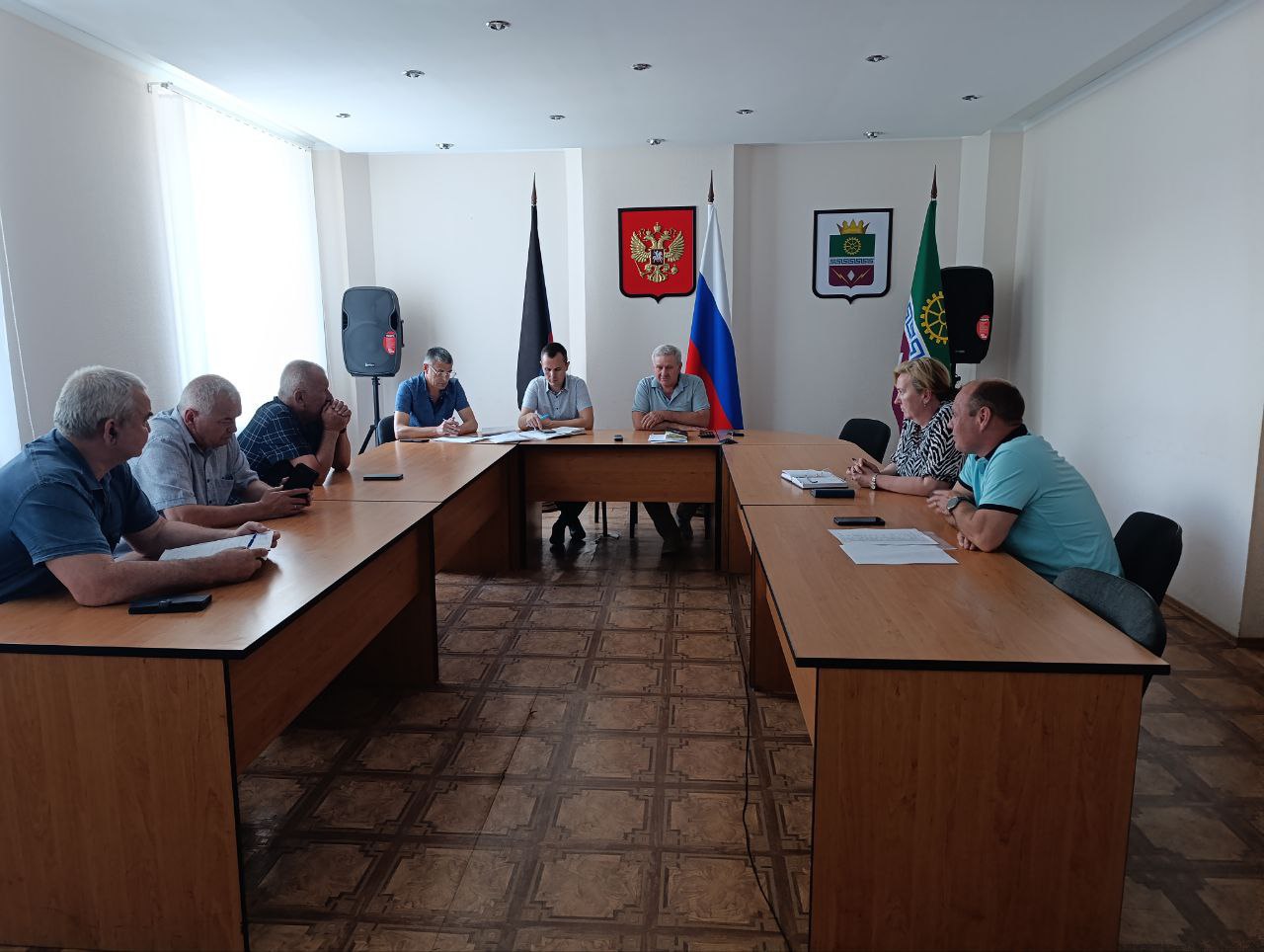 Заседание муниципального штаба по контролю и оказанию помощи в подготовке объектов жилищно-коммунального комплекса и социальной сферы на территории муниципального образования Старобешевский муниципальный округ Донецкой Народной Республики, к отопительному.